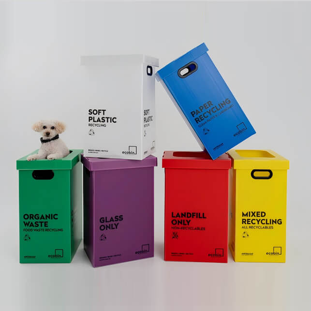 Corrugated plastic recycling boxes