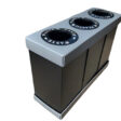 Corrugated plastic waste bins