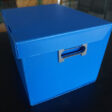 Corrugated plastic file storage boxes